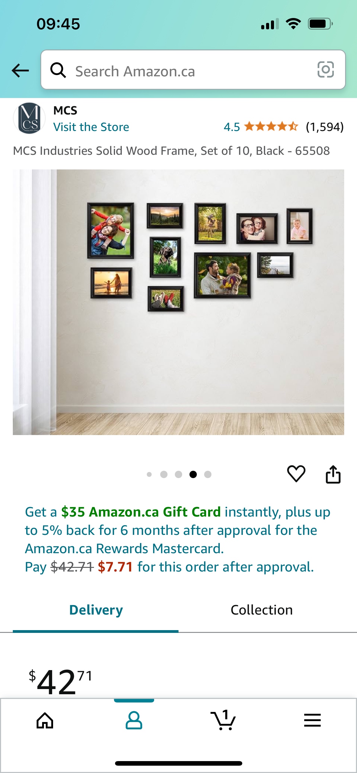 2 Black Wood Picture Frames - 3 Sizes - photo 4