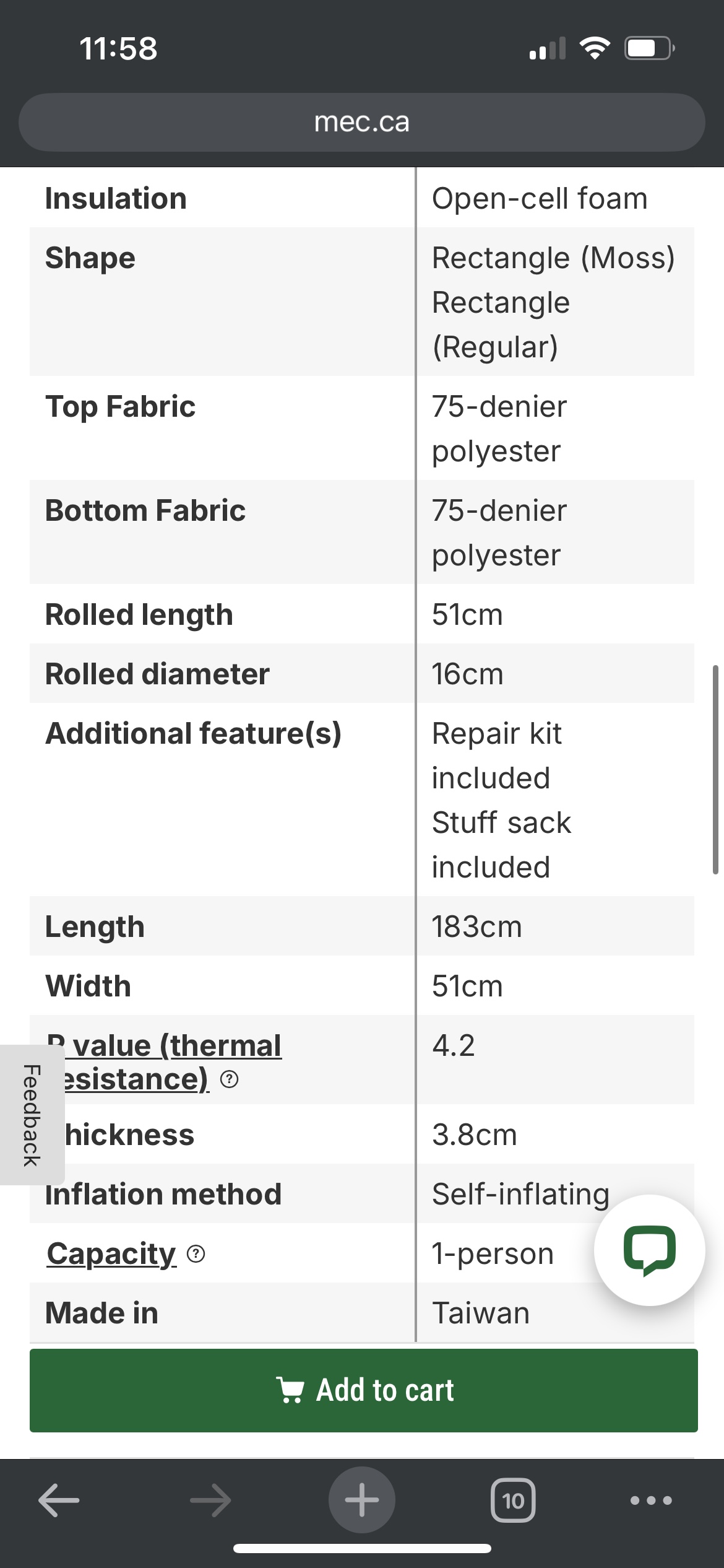 MEC Camper 3.8cm R4.2 Sleeping Pad - photo 5