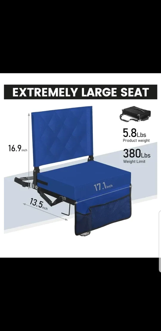 Blue Padded Bleacher Seat thumbnail