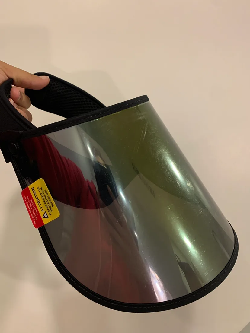 Black Visor Hat with Protective Film thumbnail