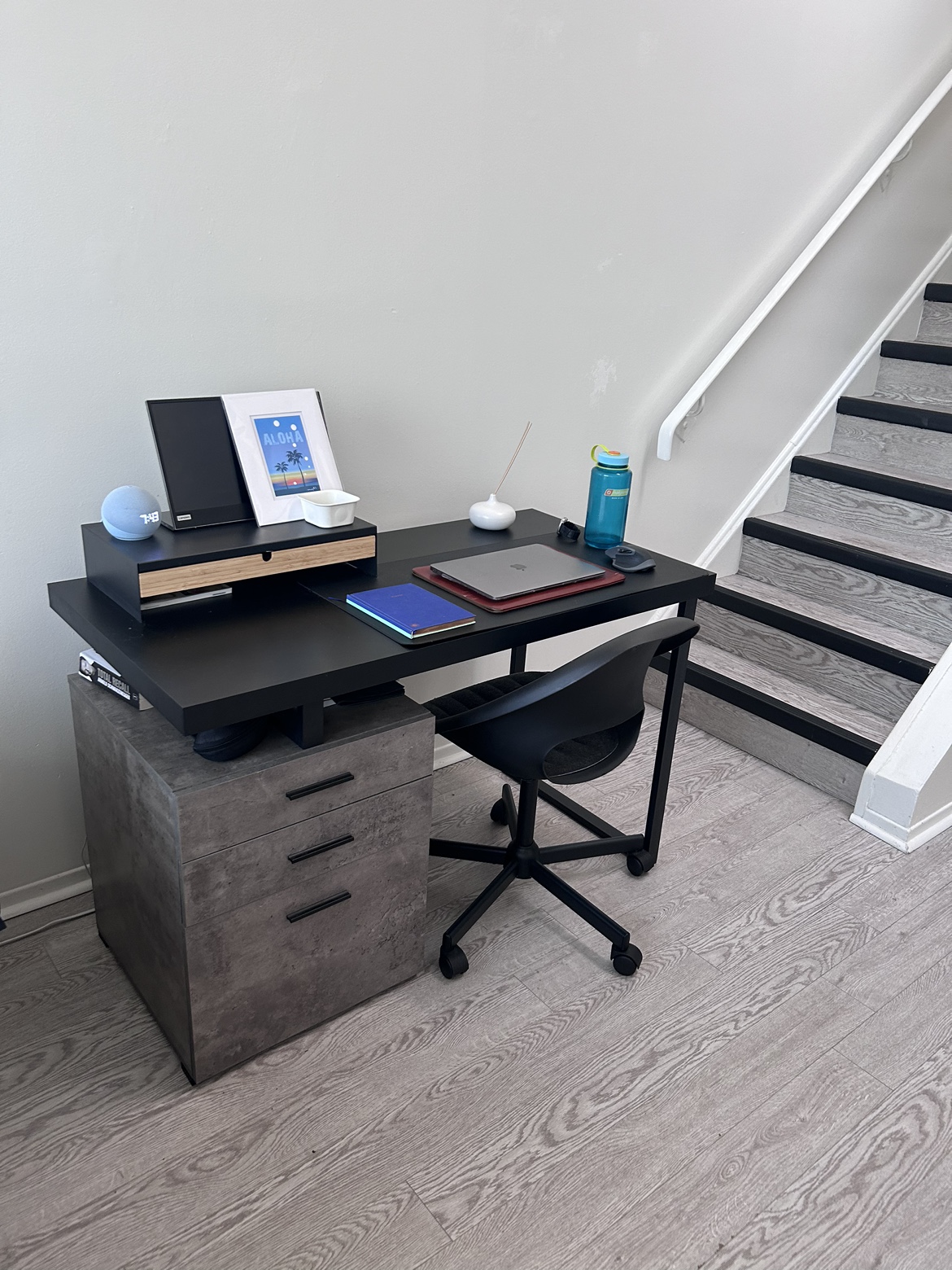 Black desk mat - photo 2