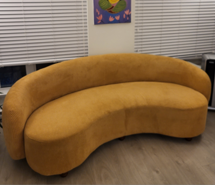 Brand new Mustard Yellow Curved Sofa