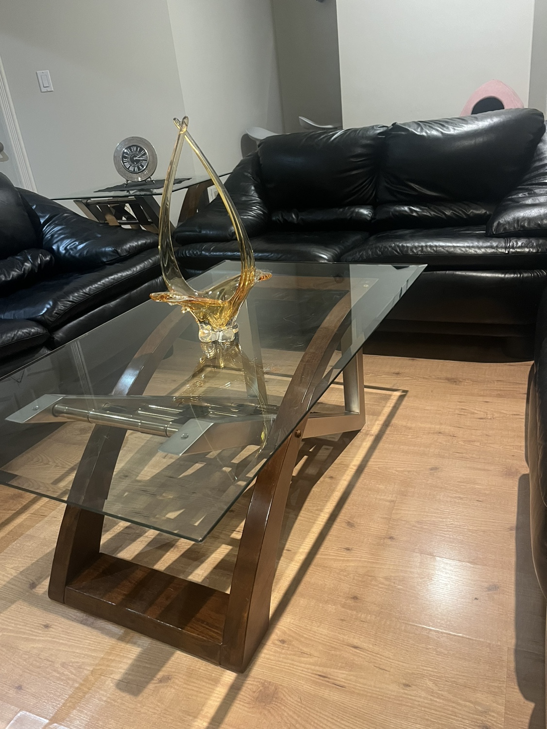 Leather Sofa Set with Coffee Table - photo 3