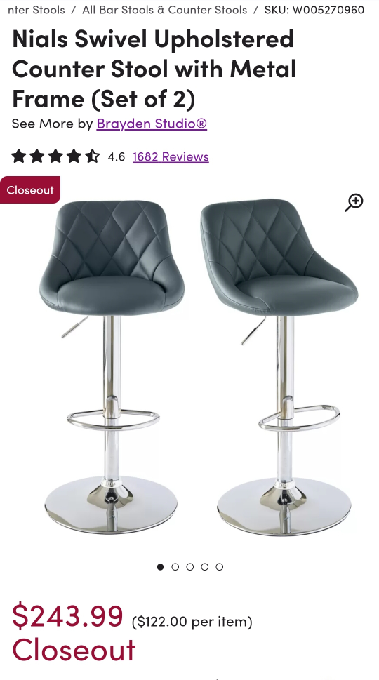 Swivel Bar Stools (Set of 2)