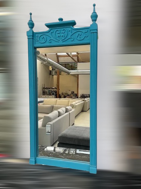 Ornate Blue Mirror - photo 4