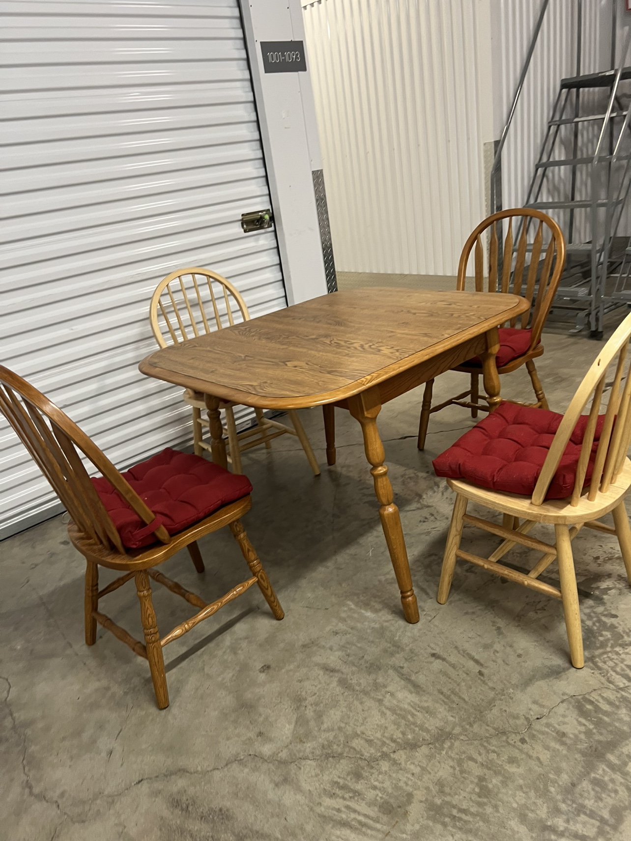 Wooden Table and Four Chairs - photo 4