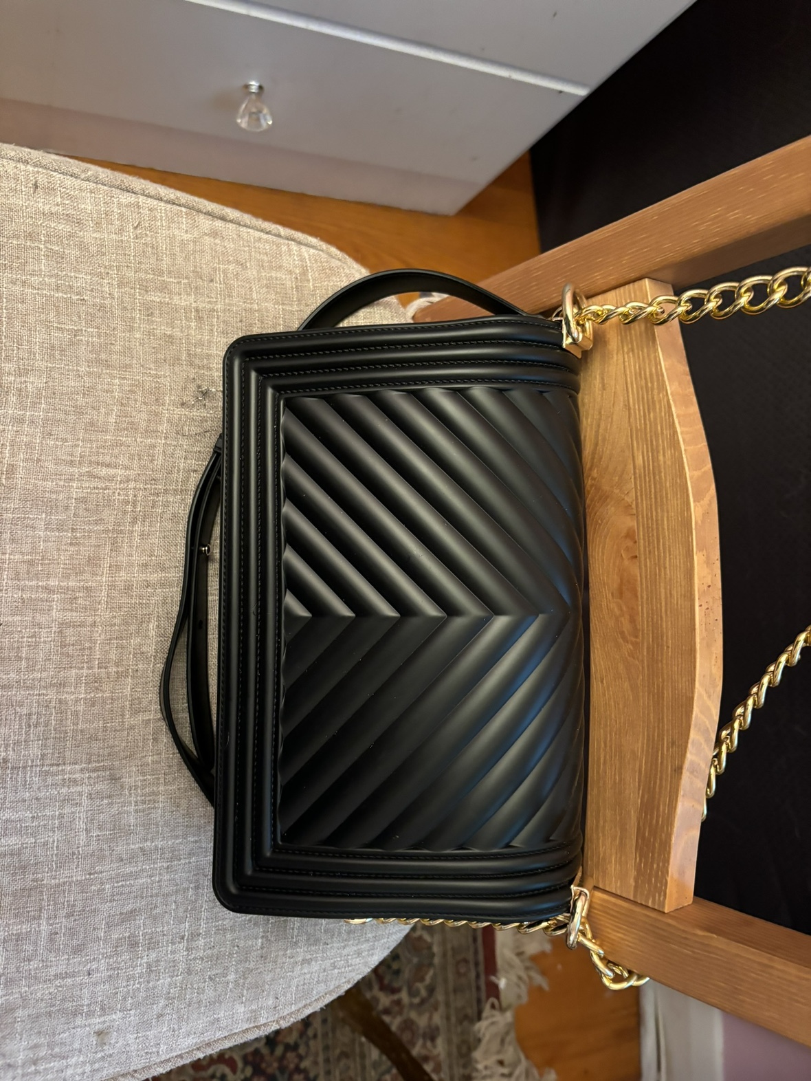 Chanel Black Quilted Chain Bag
