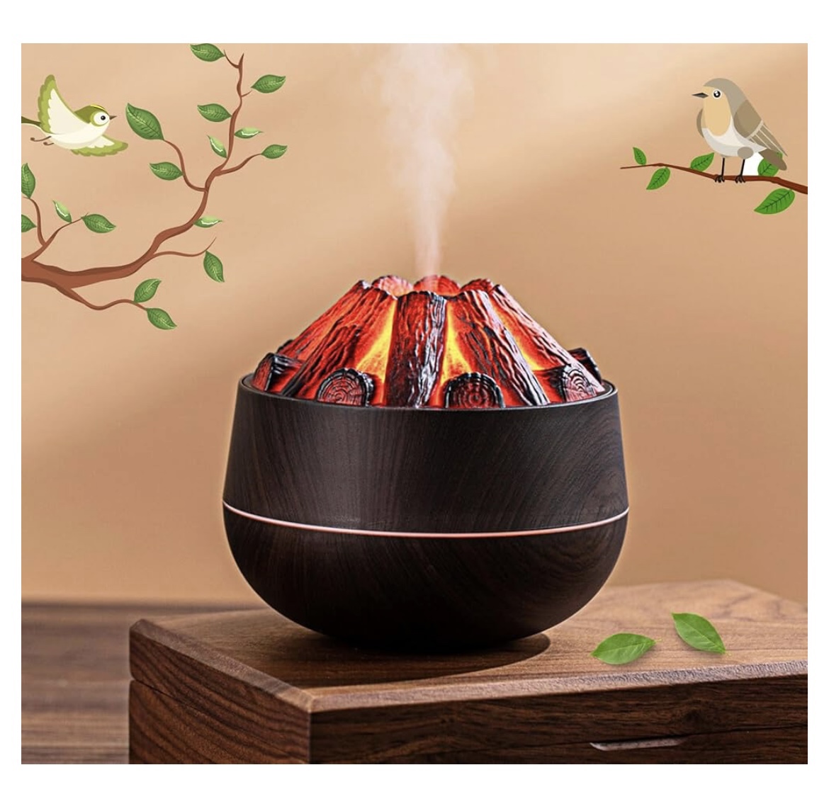 Charcoal fire pit  Humidifier with Nightlight