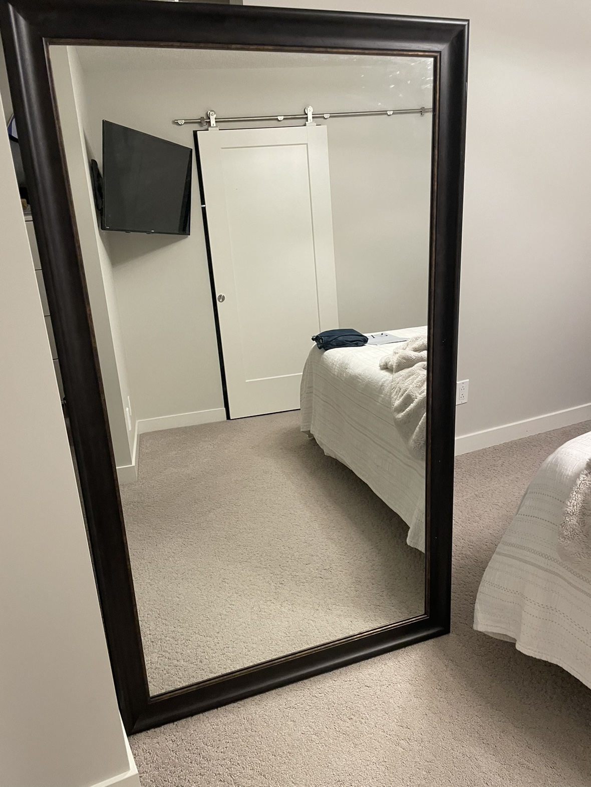 Full Length Mirror with Black Frame