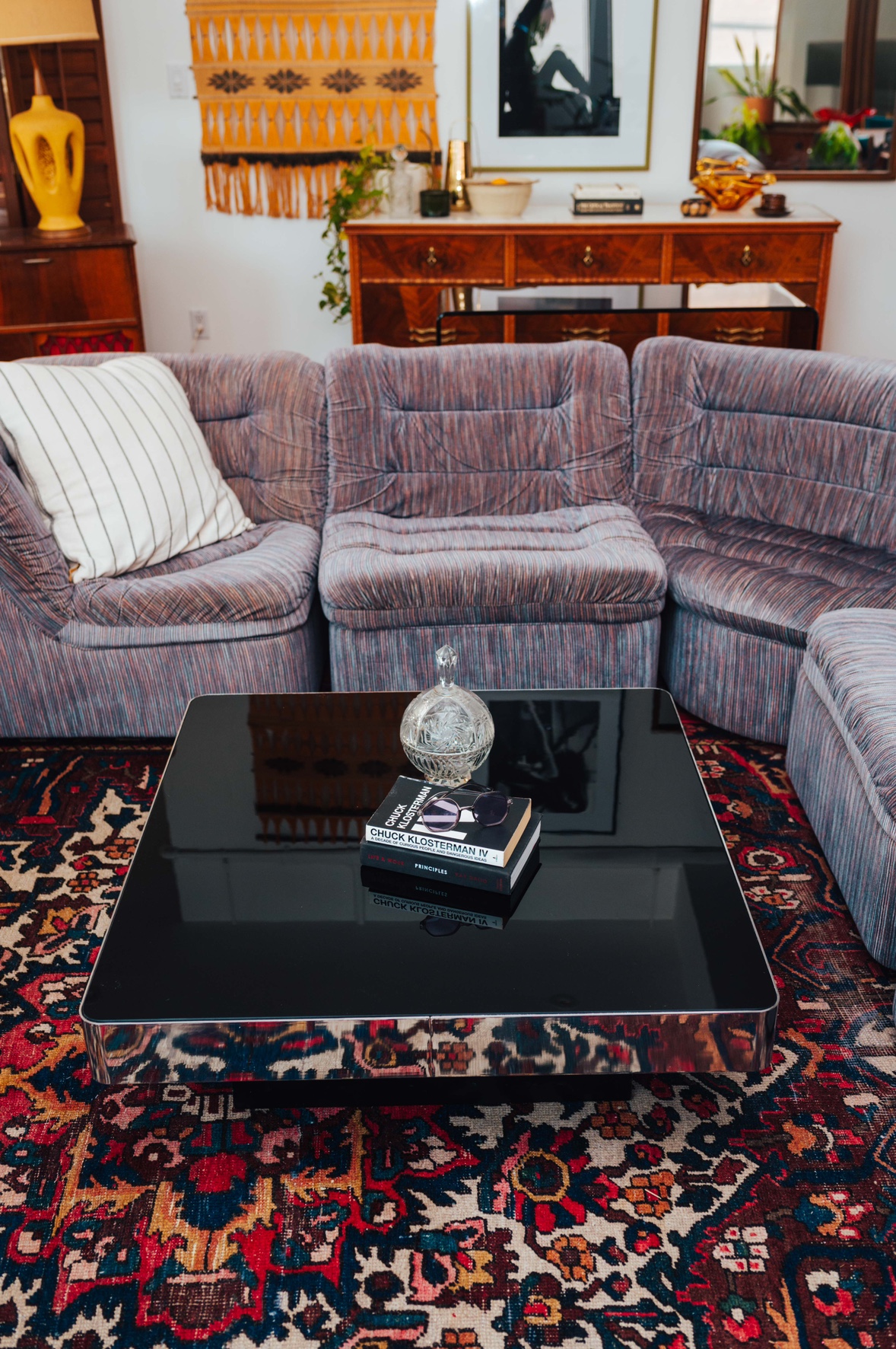 Post Modern Black Glass Low Profile Coffee Table - photo 4