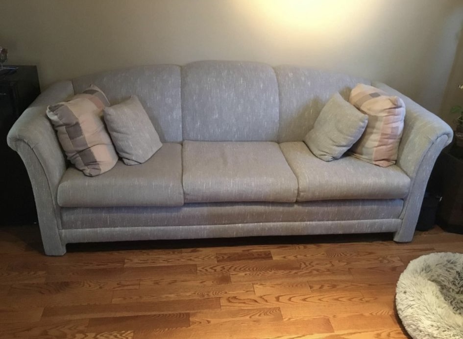 Grey Couch with pillows