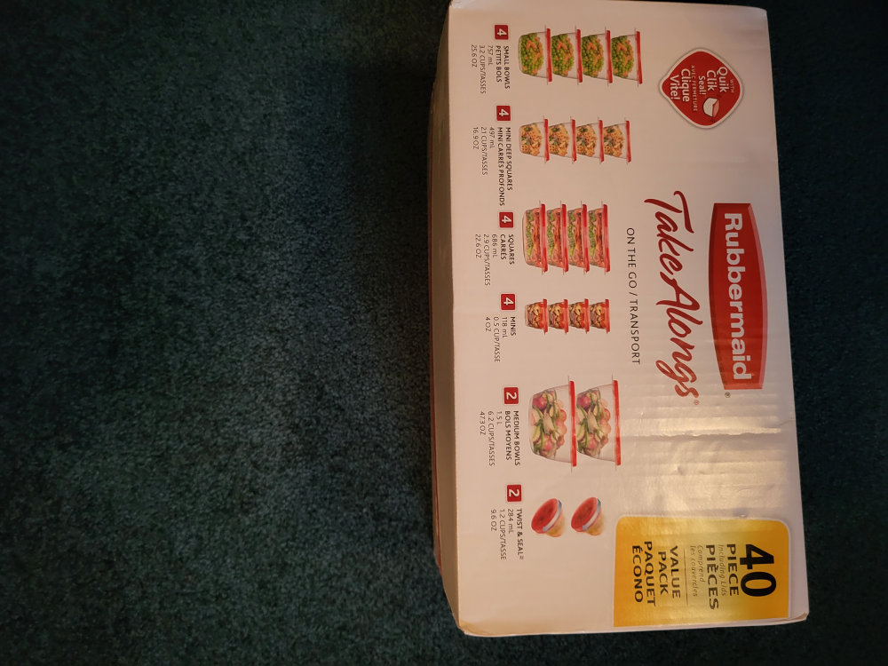 Rubbermaid Take Alongs Food Storage Containers