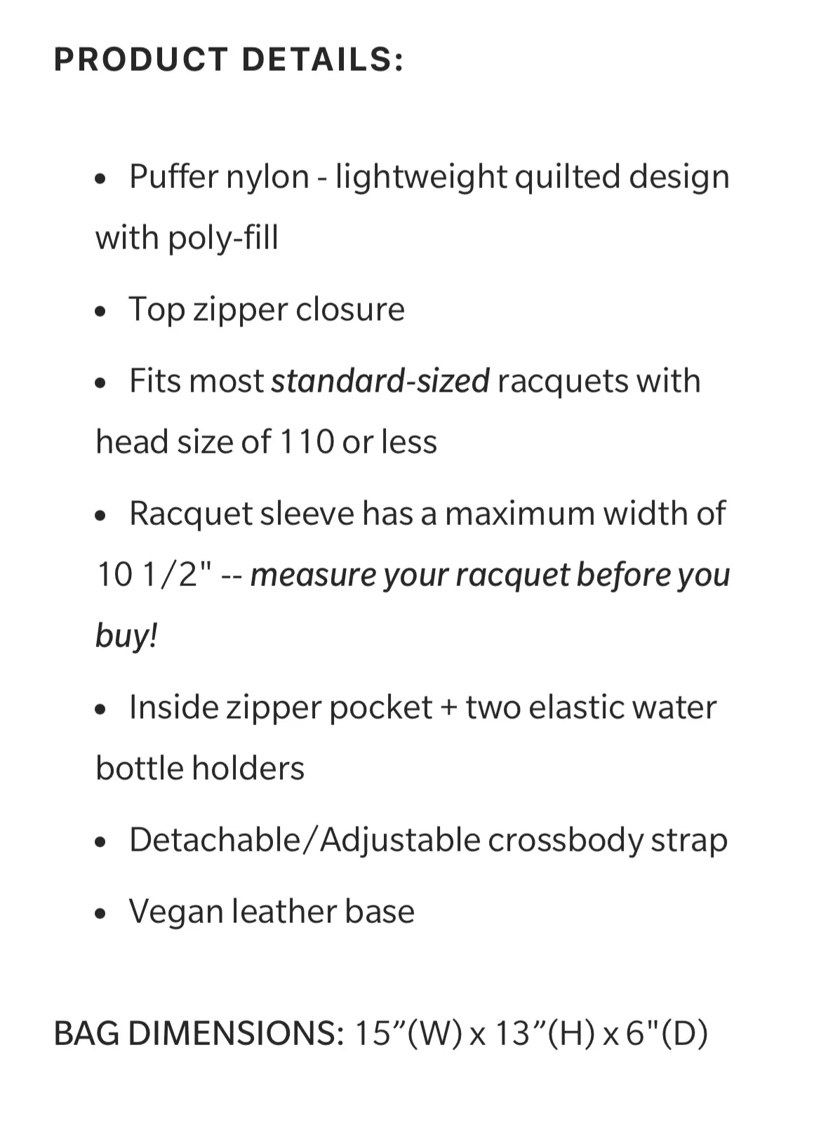 Designer tennis bag image indicator(5)