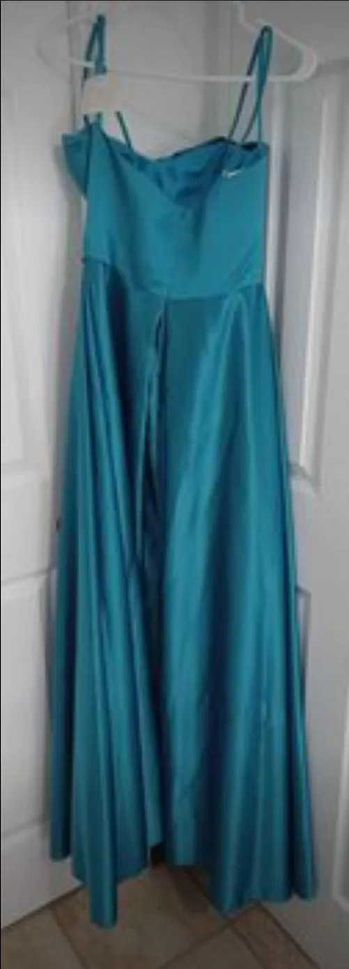 Teal Strapless Evening Dress image indicator(2)