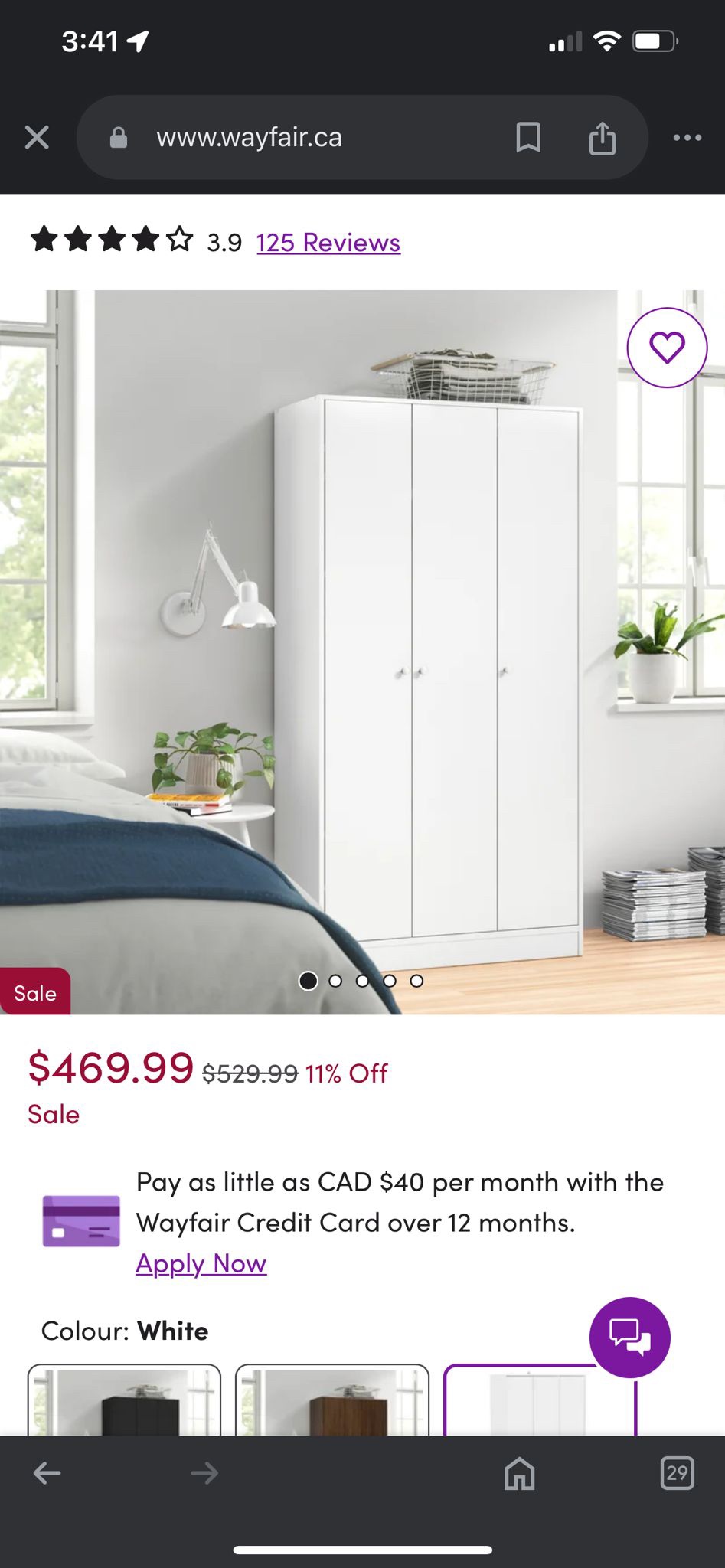 White 3-Door Wardrobe Closet - photo 5