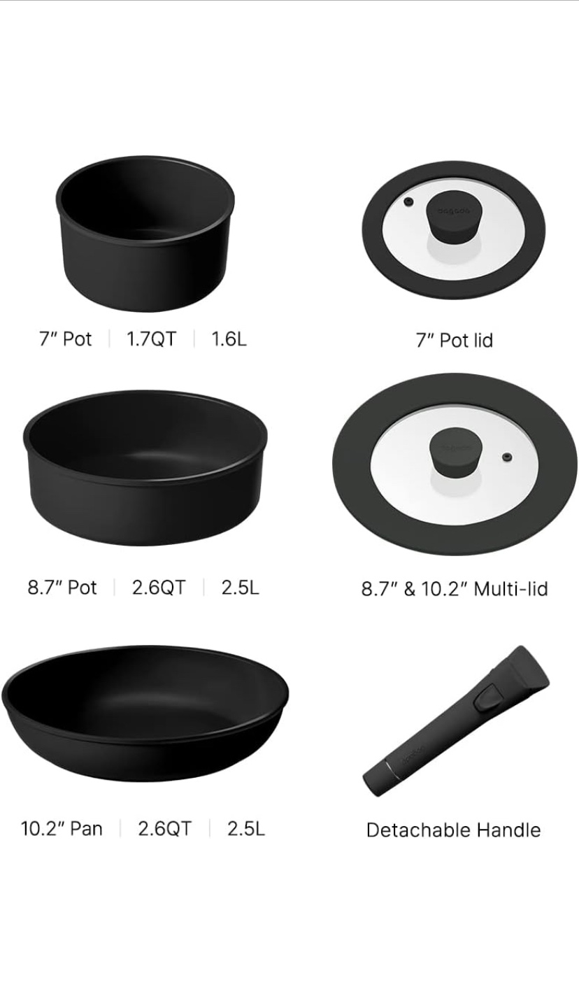Ceramic Cookware Set with Detachable Handle - photo 3