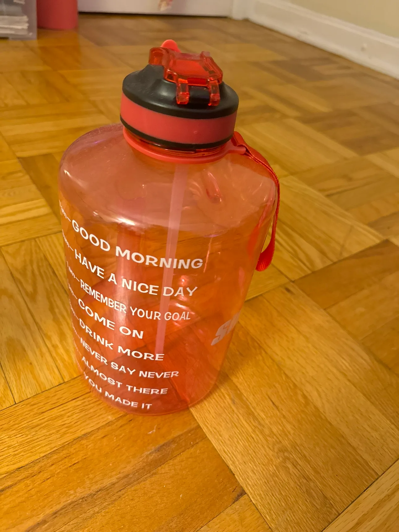 Multiple Water Bottles(pink green black with straw) image indicator(3)