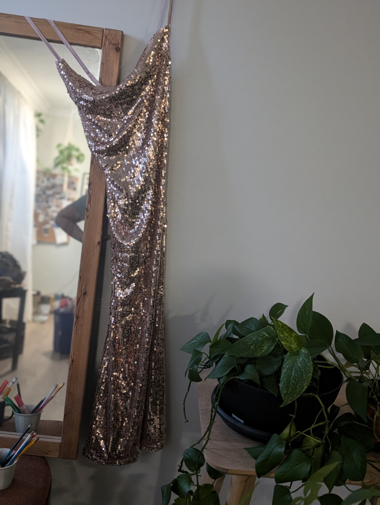 Gold Sequin Dress -Prom/party/night out - photo 5