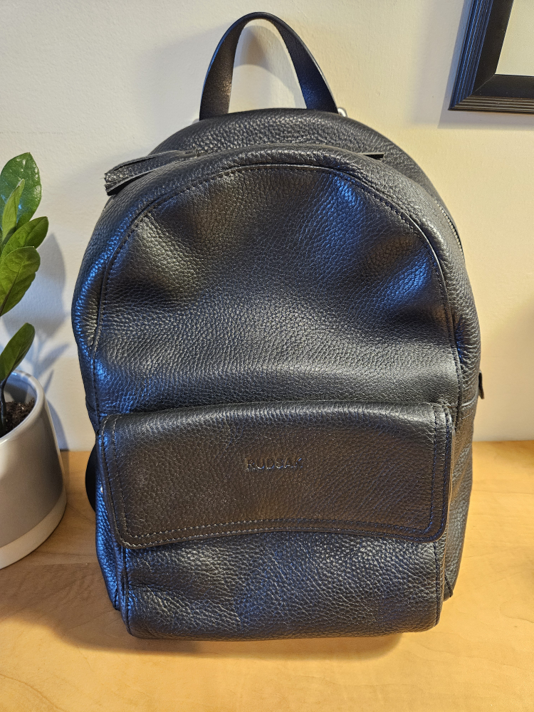RUDSAK Black Leather Backpack
