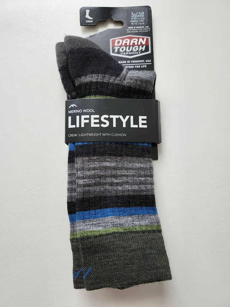 Darn Tough Hiking Hike Merino wool socks size Large NEW thumbnail