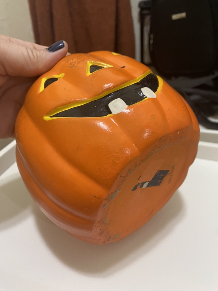 Vintage Halloween pumpkin ceramic - photo 3