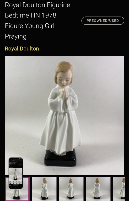 Royal Dolton " Bedtime" Fine Bone China Figurine