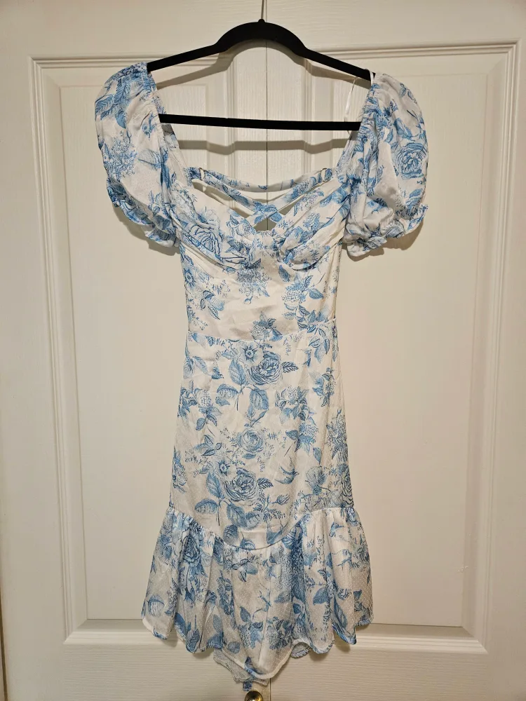 Blue roses summer dress image indicator(6)