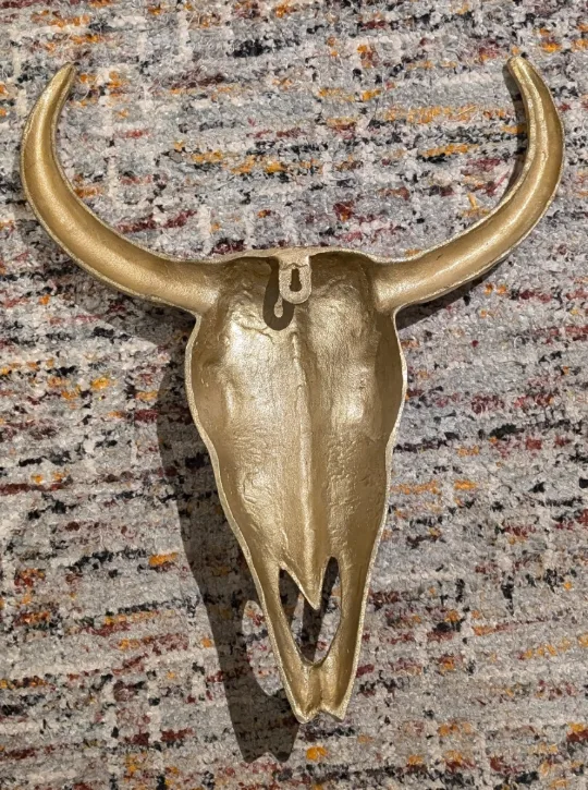 Brass Steer Skull Wall Decor image indicator(2)