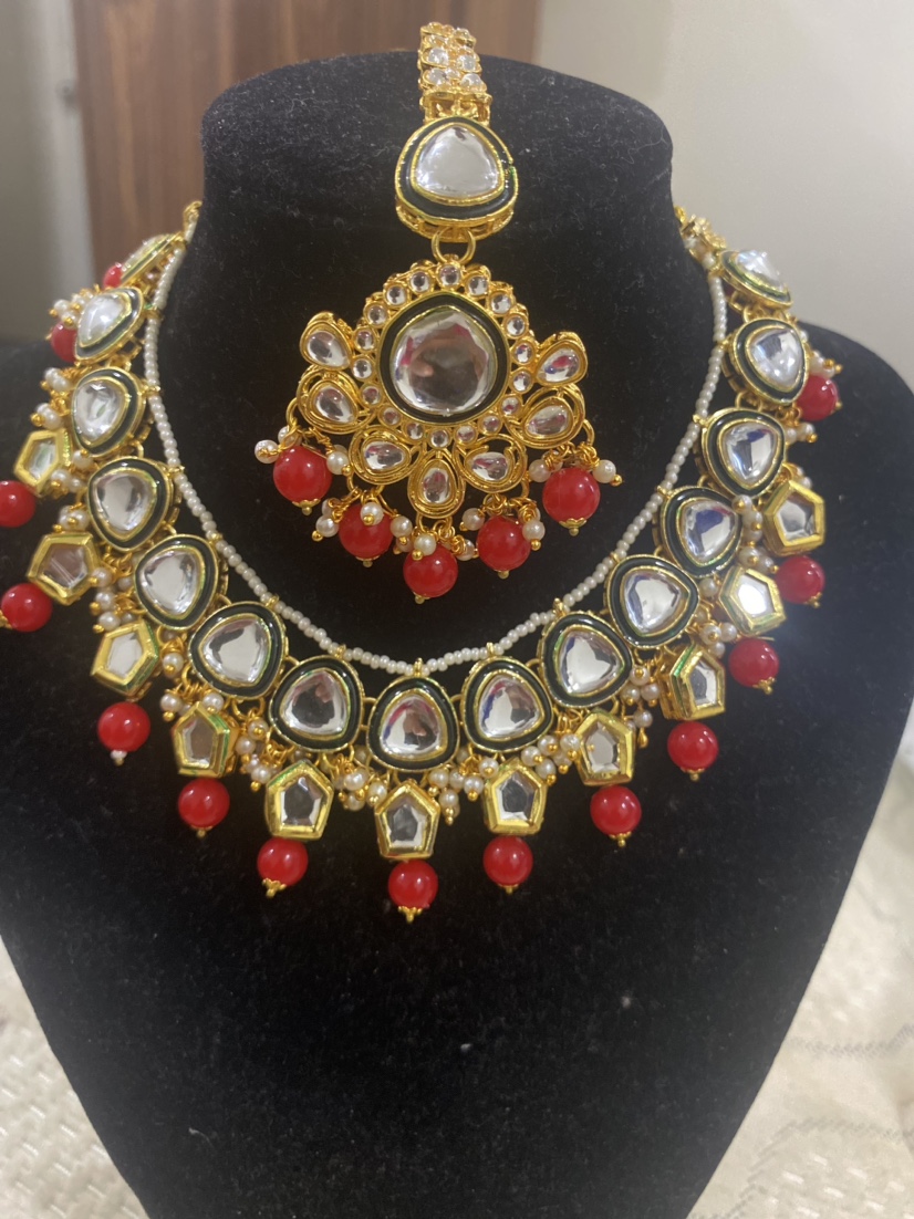 Necklace Set Kundan ( New) 2 colours available