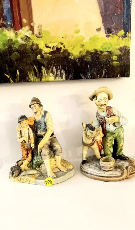 many antique porcelain figurines, statues on sale, $5, $10, $15. image indicator(9)