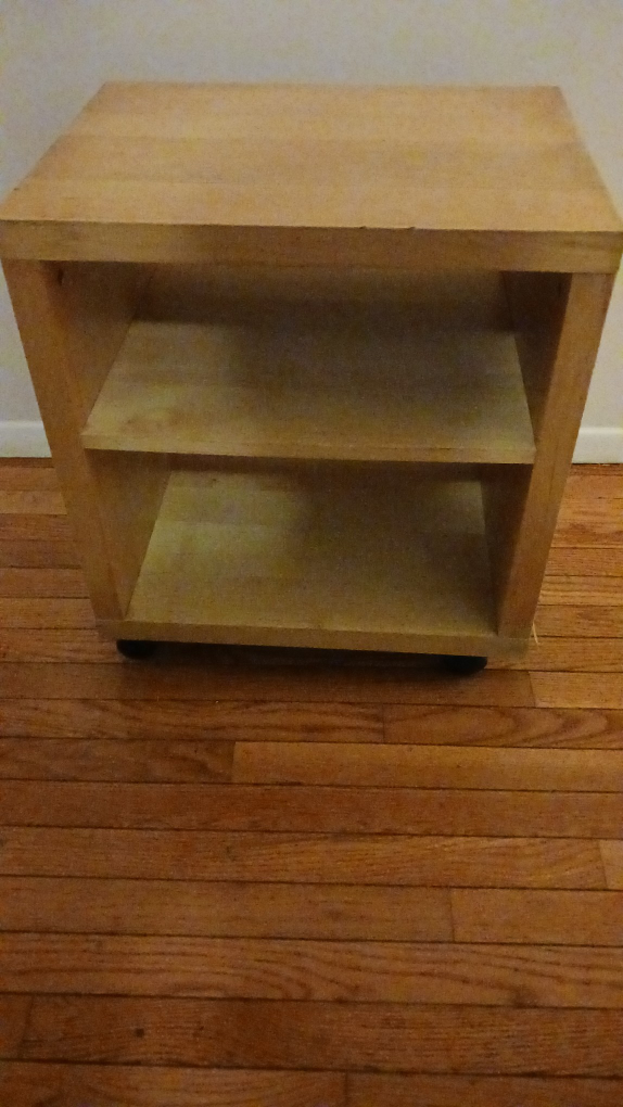 Wooden Bookcase, End Table, Storage with Shelves