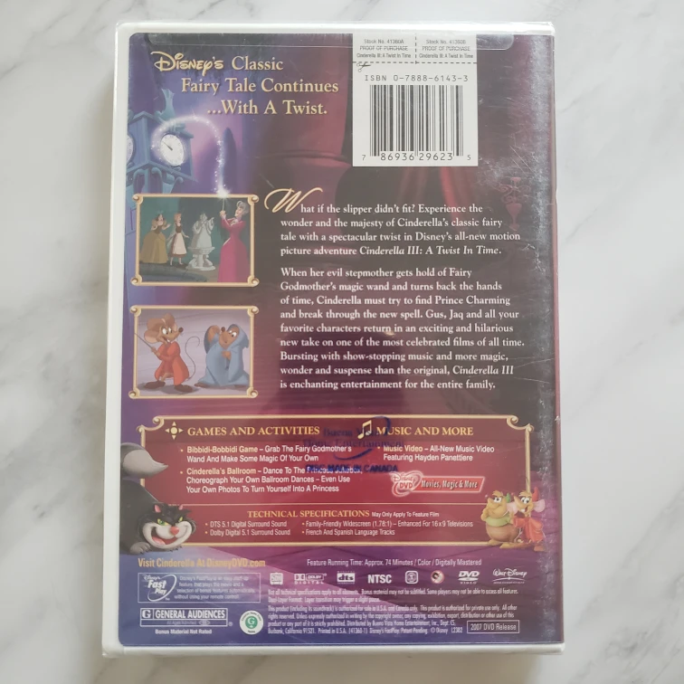 🆕 Cinderella III: A Twist in Time DVD - photo 3