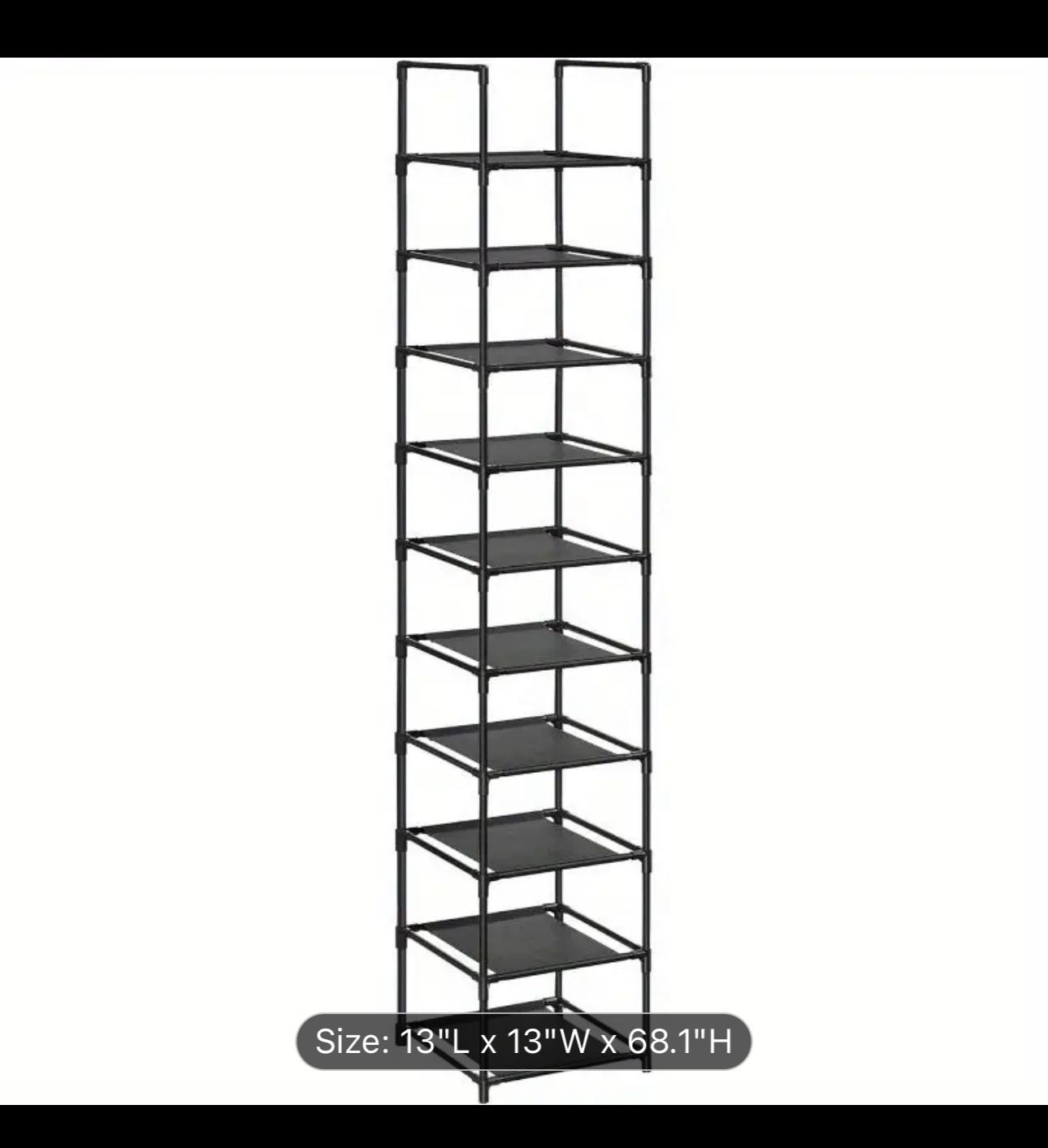 Black Metal Shoe Rack