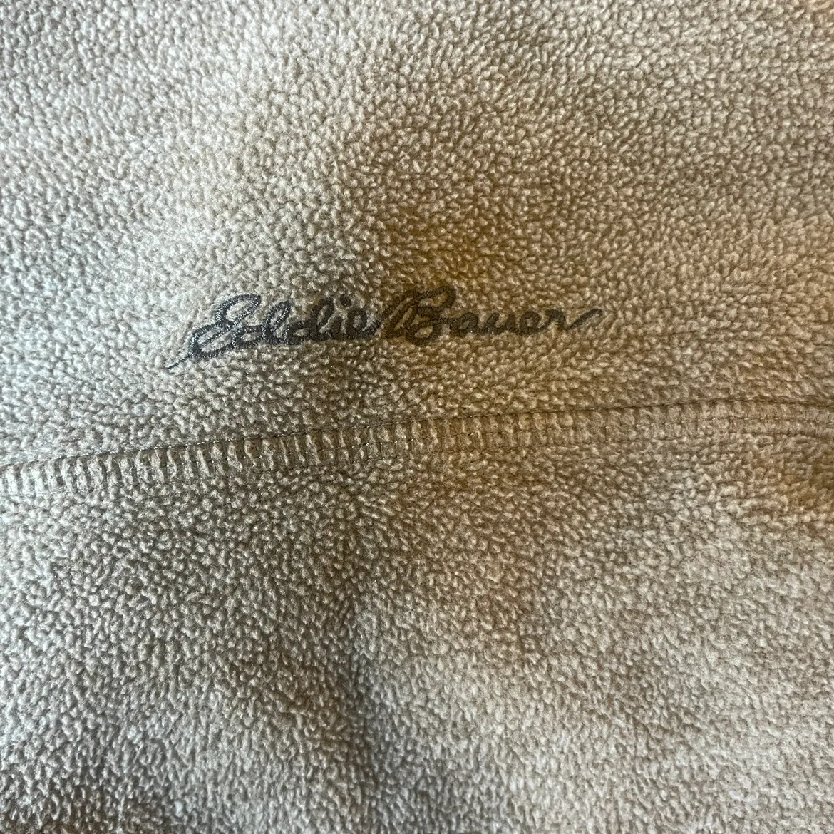 Eddie Bauer Men's Brown Snap Fleece Pullover Sweater Size Large image indicator(5)