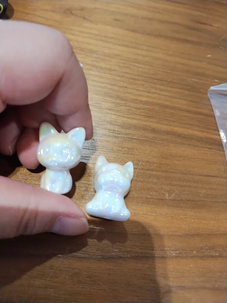 Clearance ❗ White acrylic cat and dog beads for jewelry making image indicator(2)