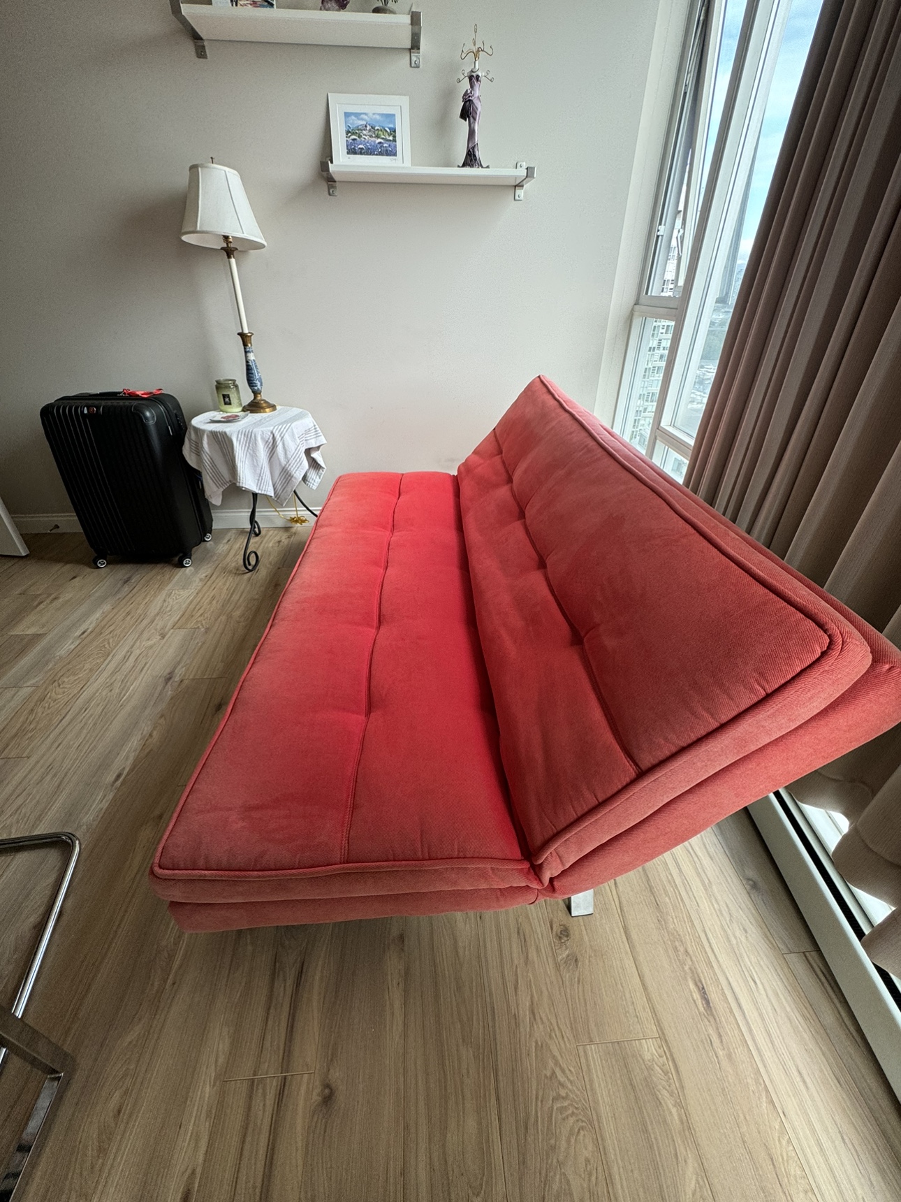 Red Futon Couch - photo 4