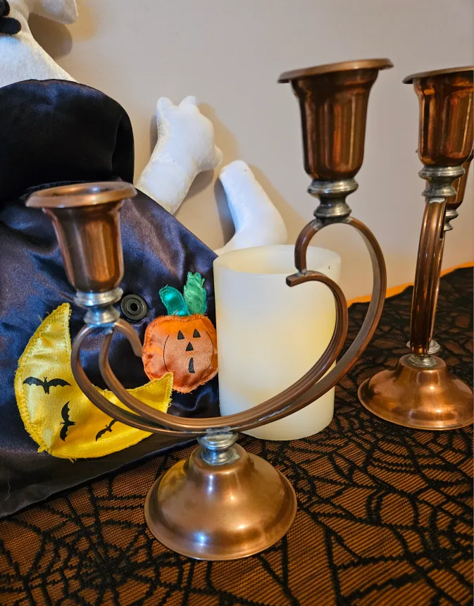 Vintage Venetian Copper Candelabras with Pewter Accents 🕯 image indicator(5)