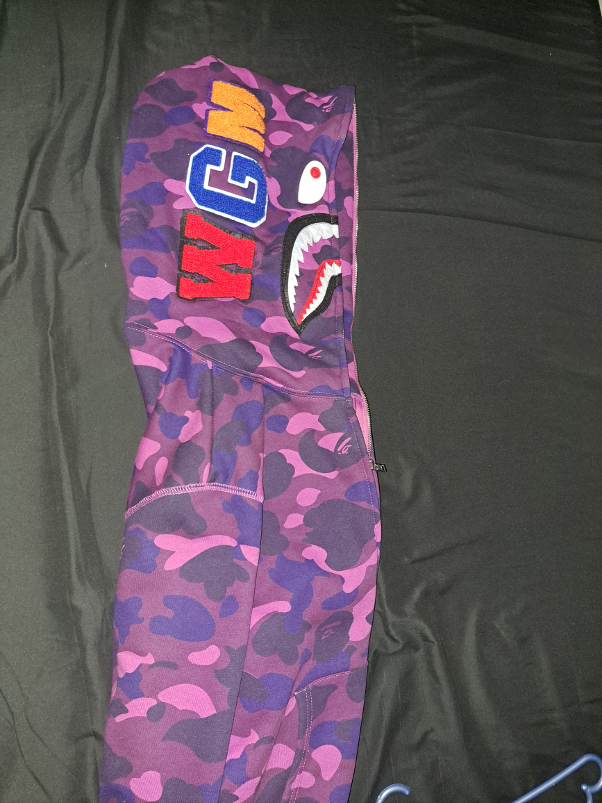 A Bathing Ape Bape Purple Camo Hoodie