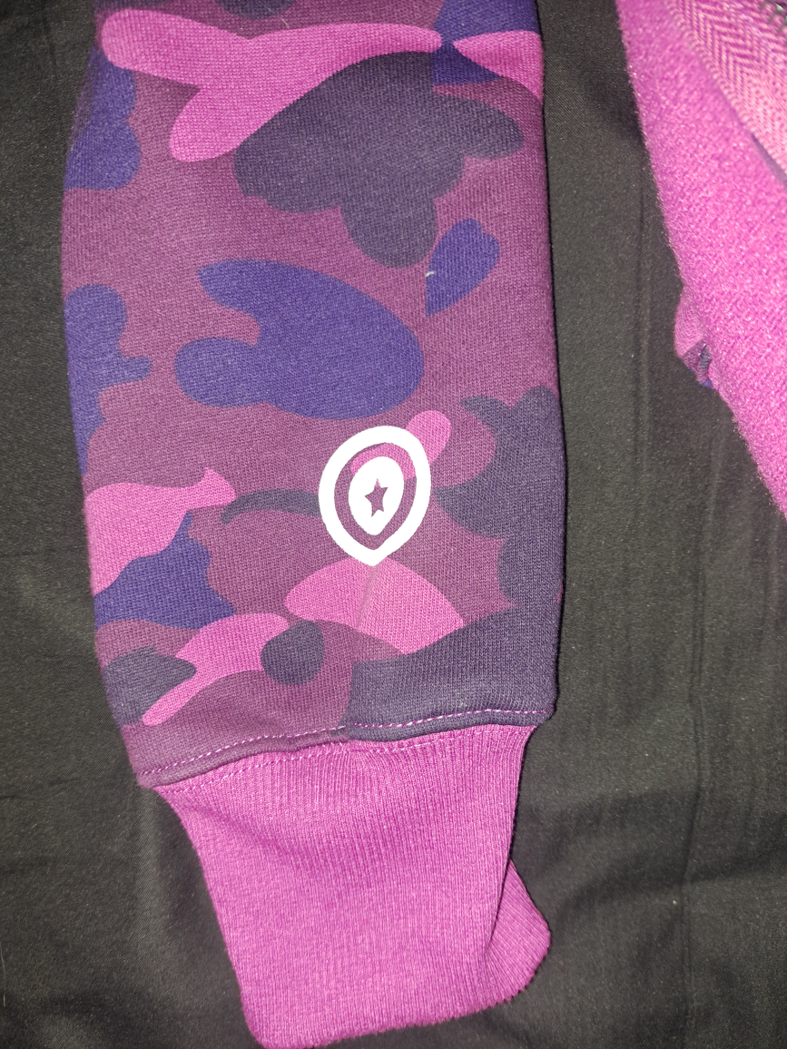 A Bathing Ape Bape Purple Camo Hoodie - photo 4