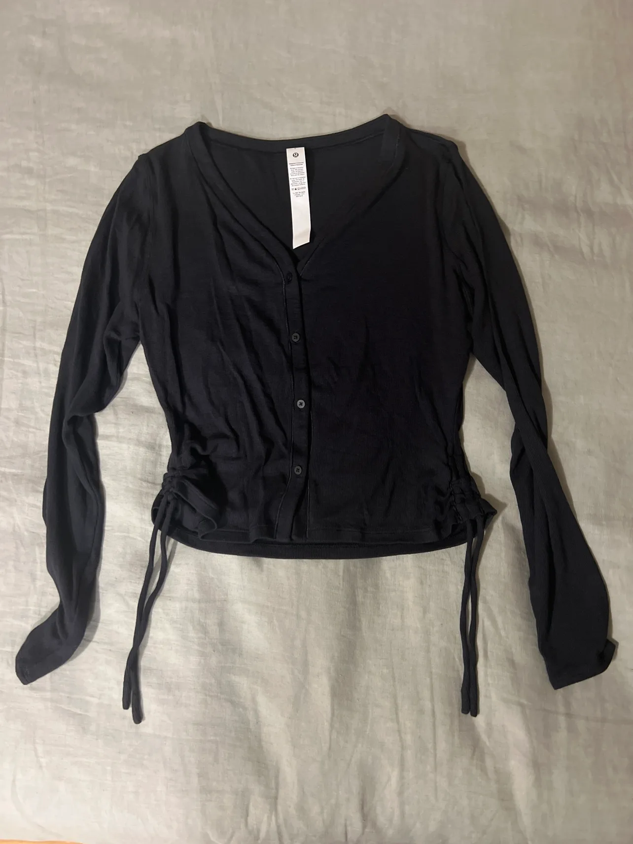 Lululemon Side-Cinch Ribbed Cardigan - size 6 image indicator(4)