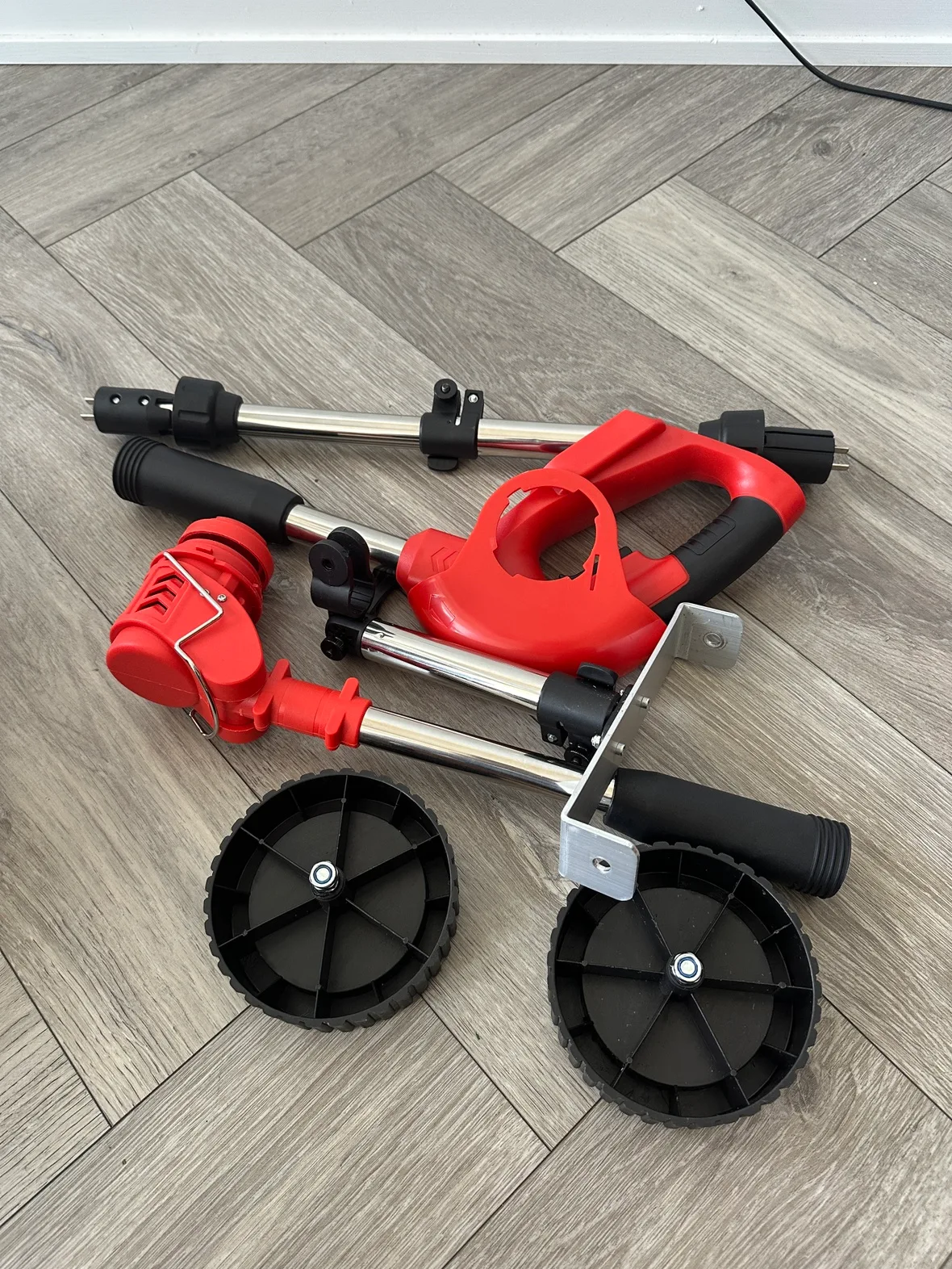 New-never used Electric-Cordless Lawn Mower, Grass remover image indicator(2)