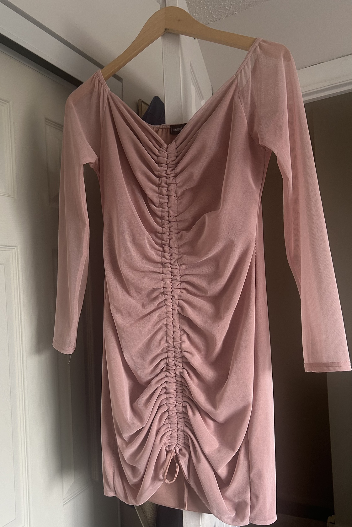 Pink Off the Shoulder Mini Dress - photo 2