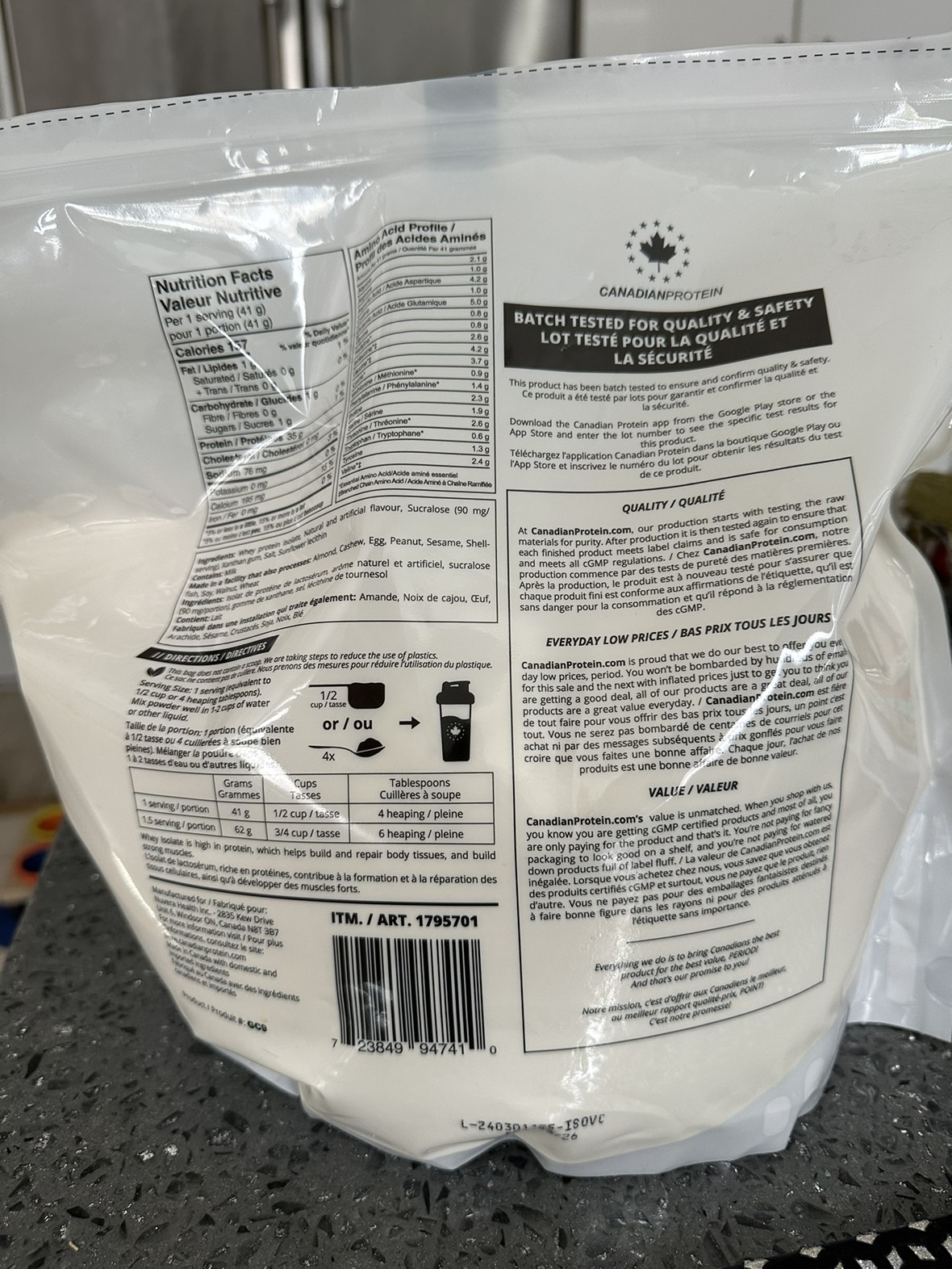 Canadian Protein whey Isolate bought for $110 4 scoops used - photo 2