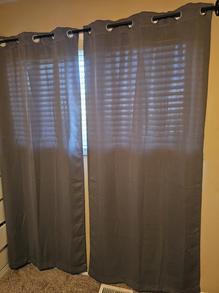 Grey Room Darkening Curtains
