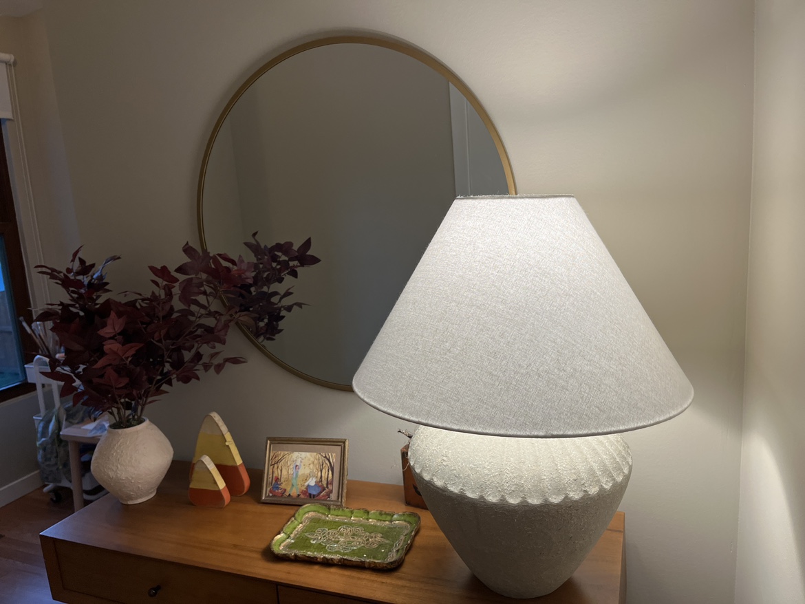 Gold Round Mirror