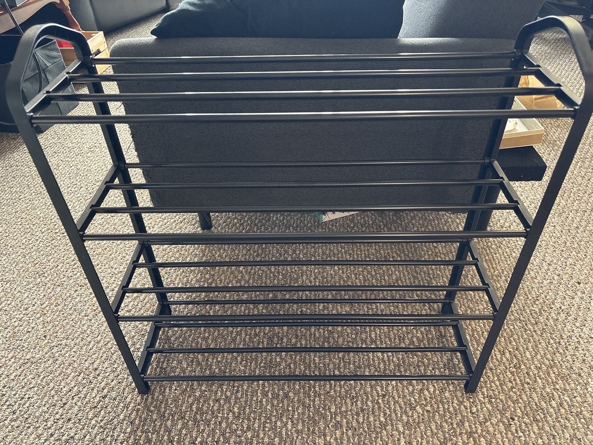 Black Metal Shoe Rack