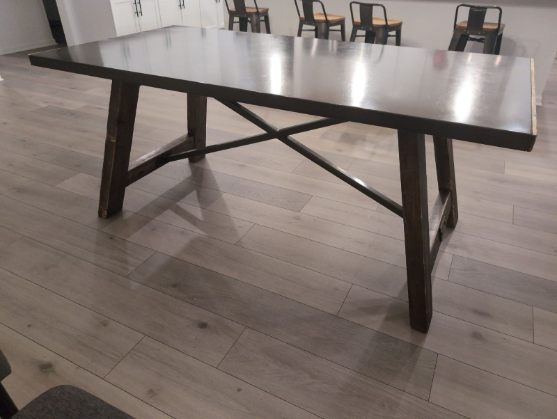Restoration Hardware Wood & Metal Dining Table - photo 4