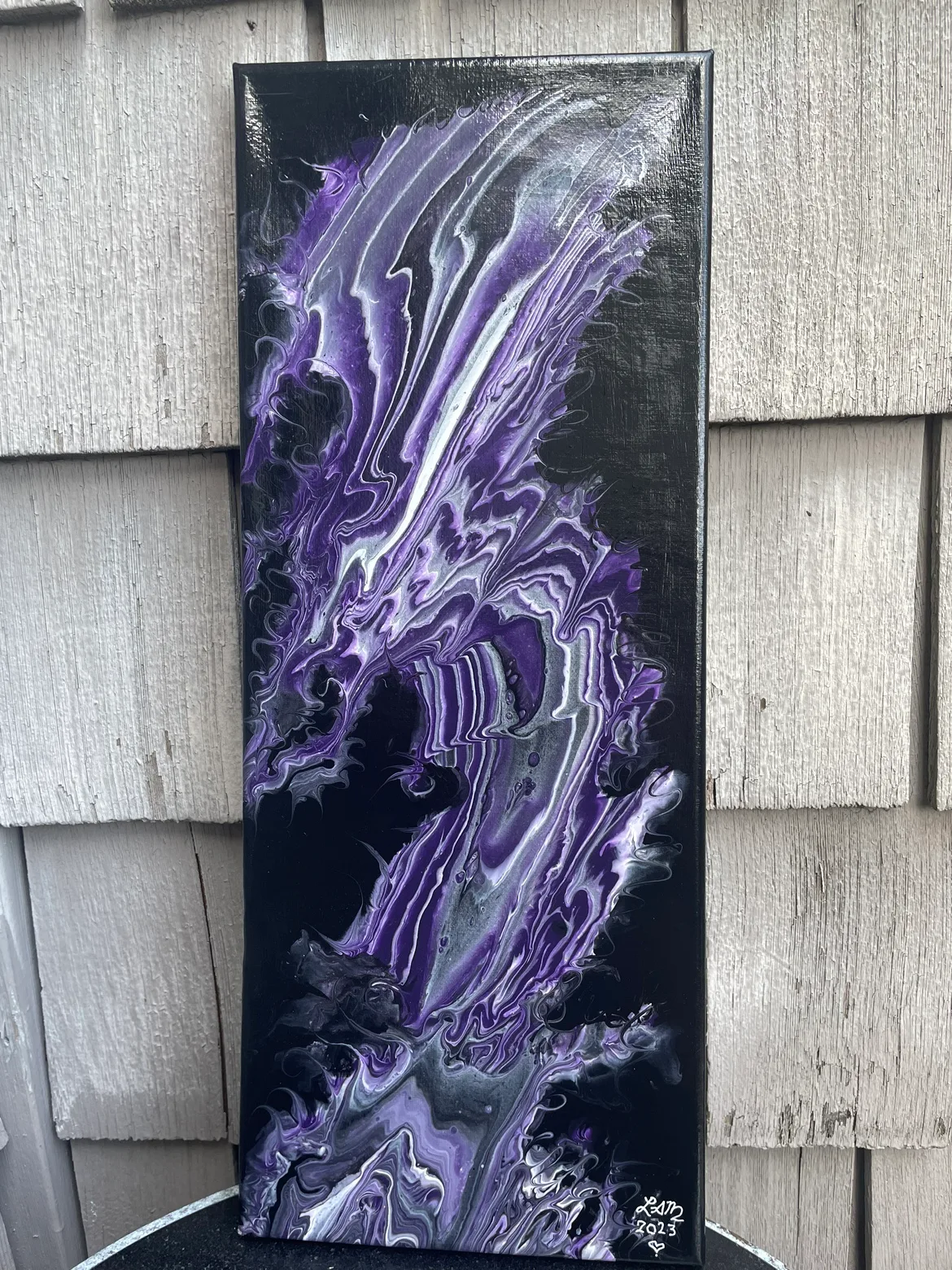 Purple Dragon Acrylic Pour Painting image indicator(2)