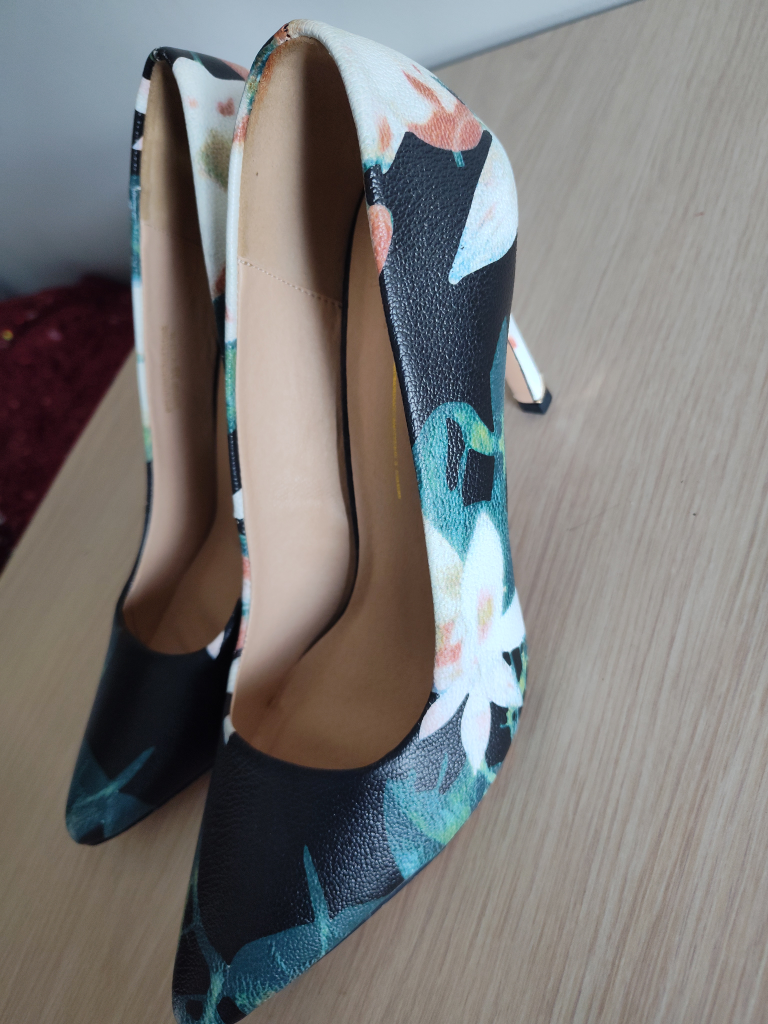 Floral Patterned High Heels