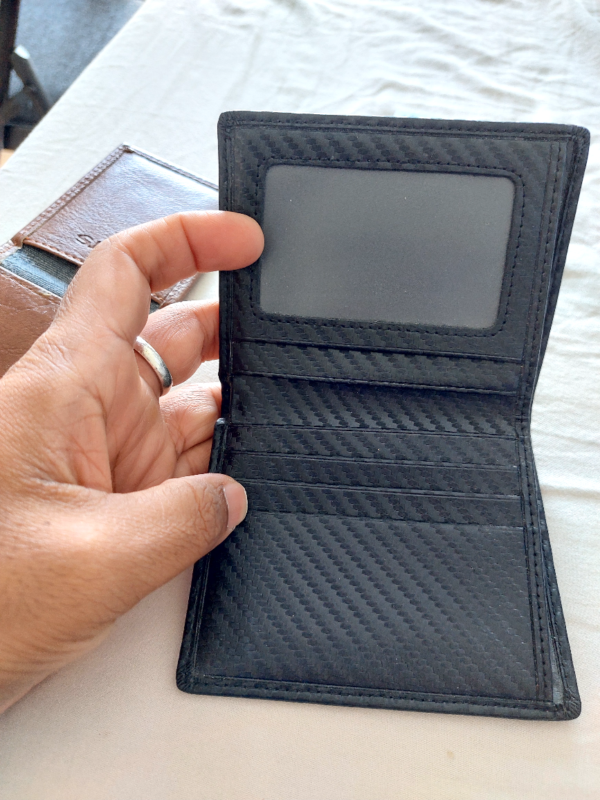 Black Carbon Fibre Men's Wallet - photo 3